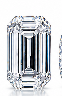 Emerald cut diamond ring