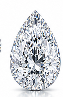 Pear cut diamond ring